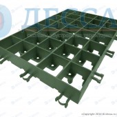 Решетка газонная Super -60.40.6,4- пластиковая зеленая
