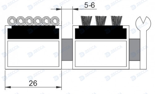 Алюминиевые грязезащитные решетки ST20 (Ворс - Щетка - Скребок)