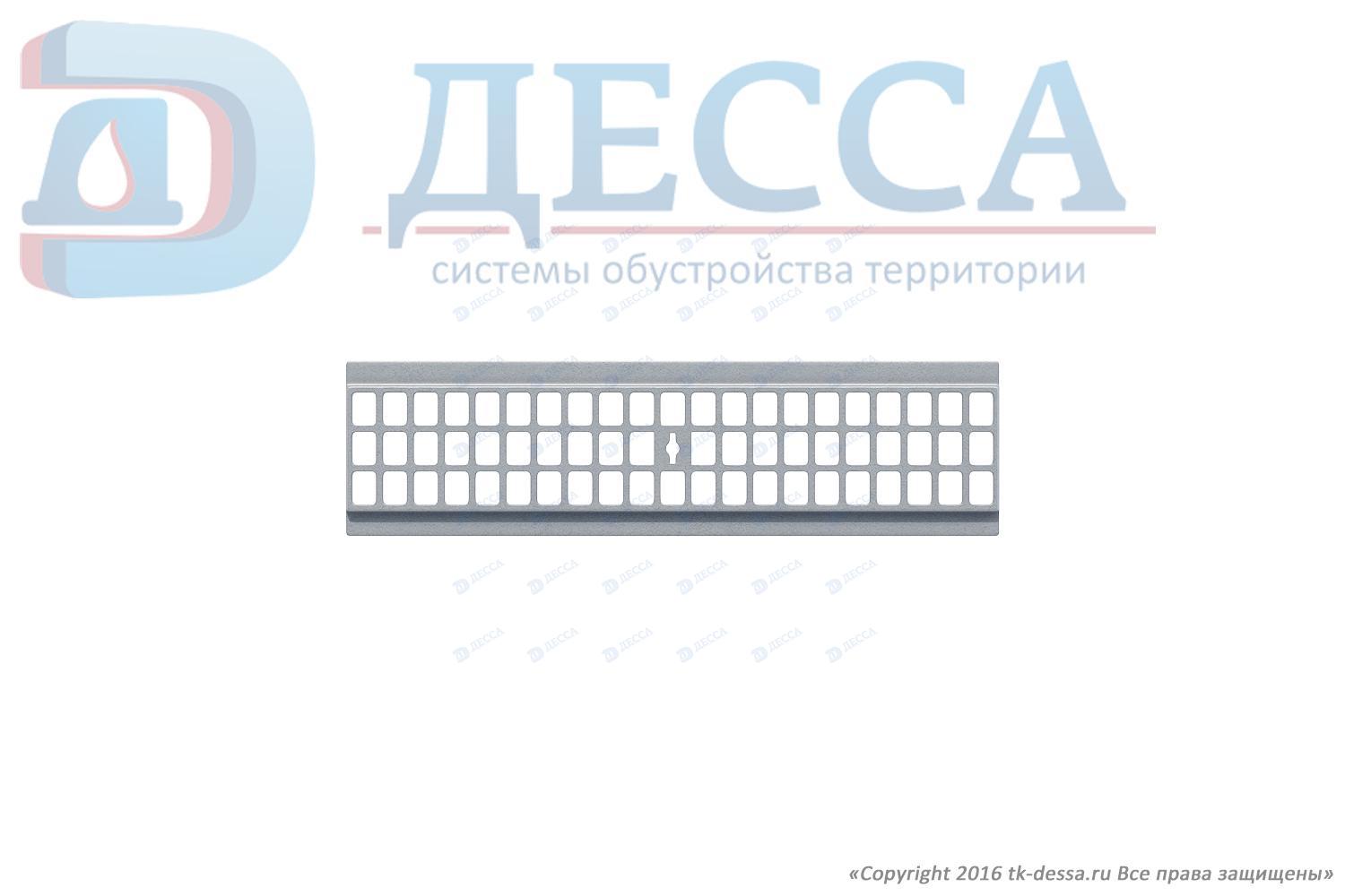 Решетка водоприемная -10.13,6.50- ячеистая чугунная оцинкованная, кл.С (5075-д)